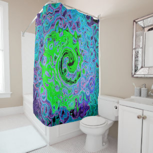 Lime Green Groovy Abstract Retro Liquid Swirl
