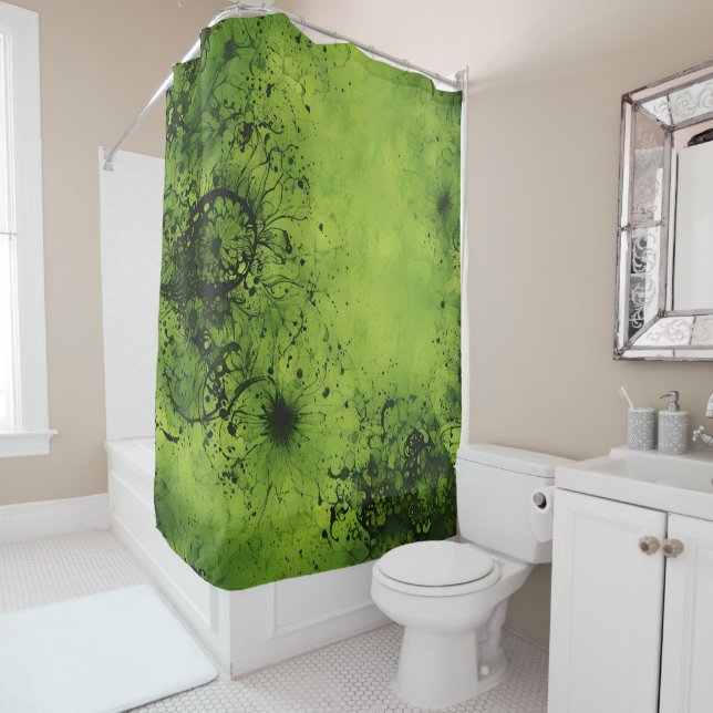 Lime Green Grunge with Black Accents (In Situ)
