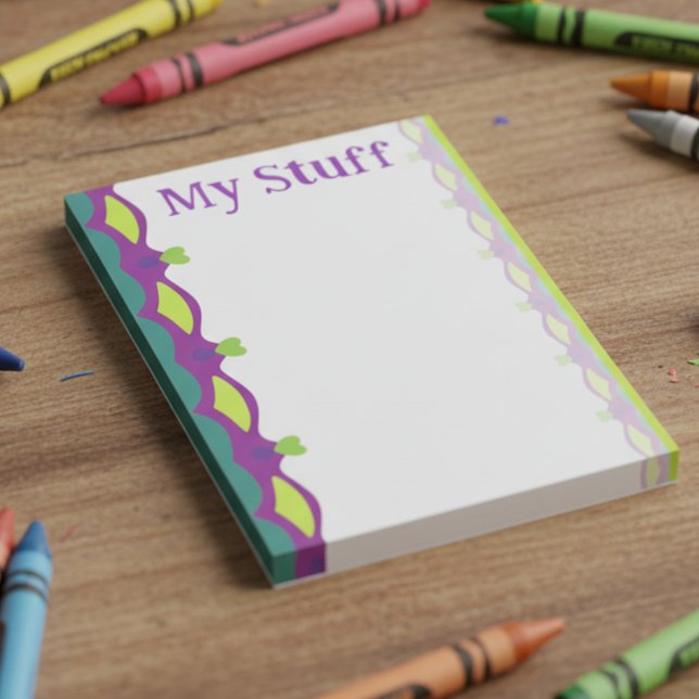 Lime Green Hearts With Purple Post-it Notes (Cute and adorably fun for the young at heart. Bright colors and lime green hearts.)