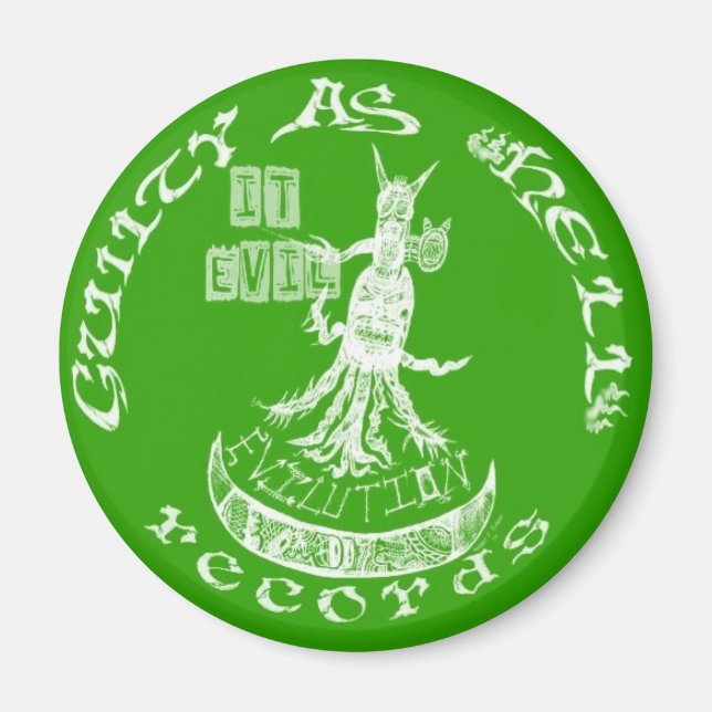 LIME GREEN  "It Evil" Magnet (Front)