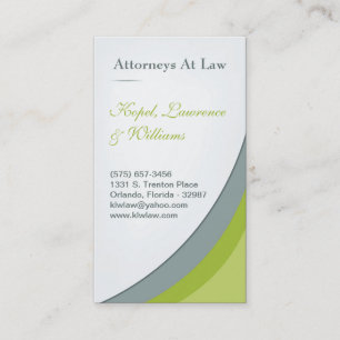 Lime Green Law Firm Legal Corporate Business Card