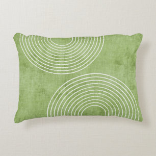 Lime Green Linen Minimalist Accent Pillow