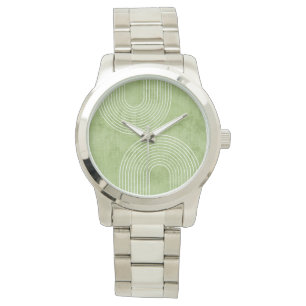 Lime Green Linen Minimalist Watch
