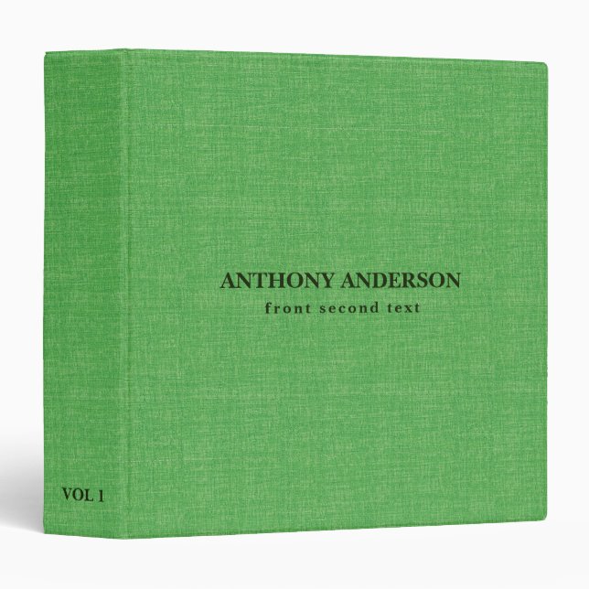 Lime Green Linen Texture Binder (Front/Spine)