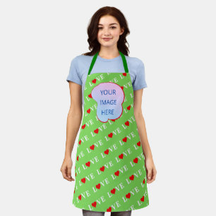 Lime Green LOVE Apron