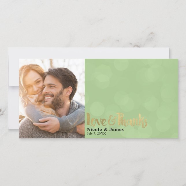 Lime Green Mariage Photo Love & Merci Merci (Devant)