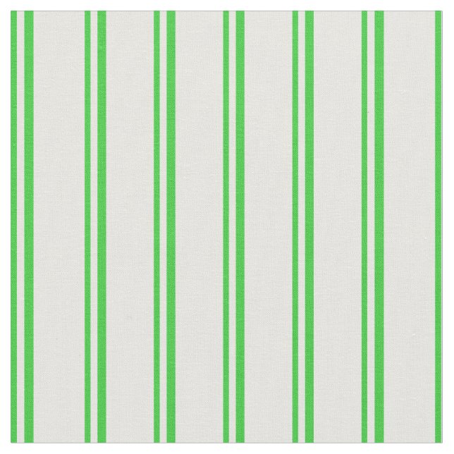Lime Green & Mint Cream Coloured Pattern Fabric (Close Up)