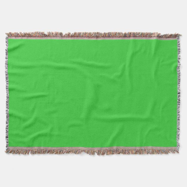Lime Green Modern Colour Matched Throw Blanket (Front)