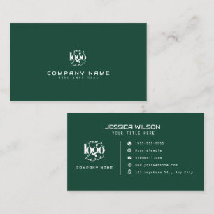 Lime Green Modern Minimal Professional Custom logo Business Card