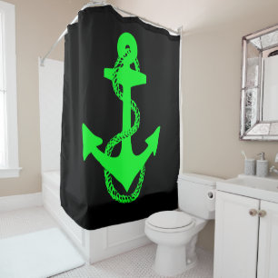 lime green nautical ANCHOR + rope  
