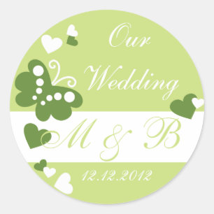 Lime Green Notre Sticker Monogram Mariage