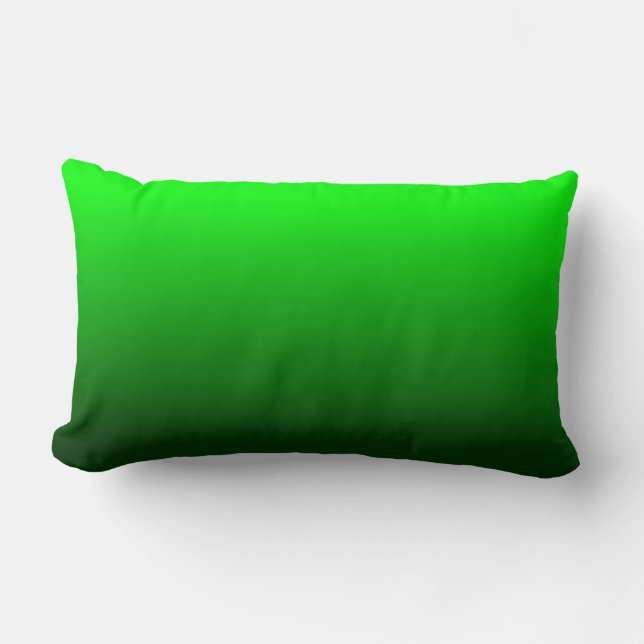 Lime Green Ombre Lumbar Pillow (Front)