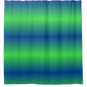 Lime Green Ombre Stripe Shower Curtain