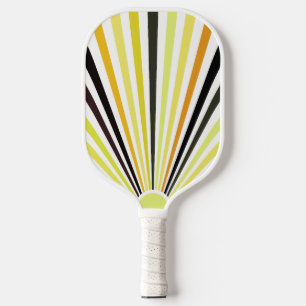 Lime Green orange and black  stripes Pickleball Paddle