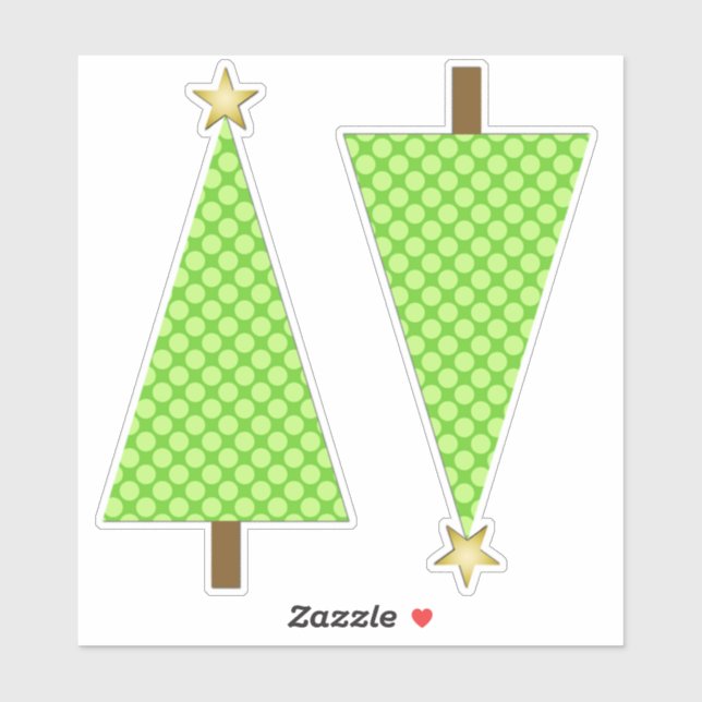 Lime Green Polka Dot Modern Christmas Tree (Sheet)