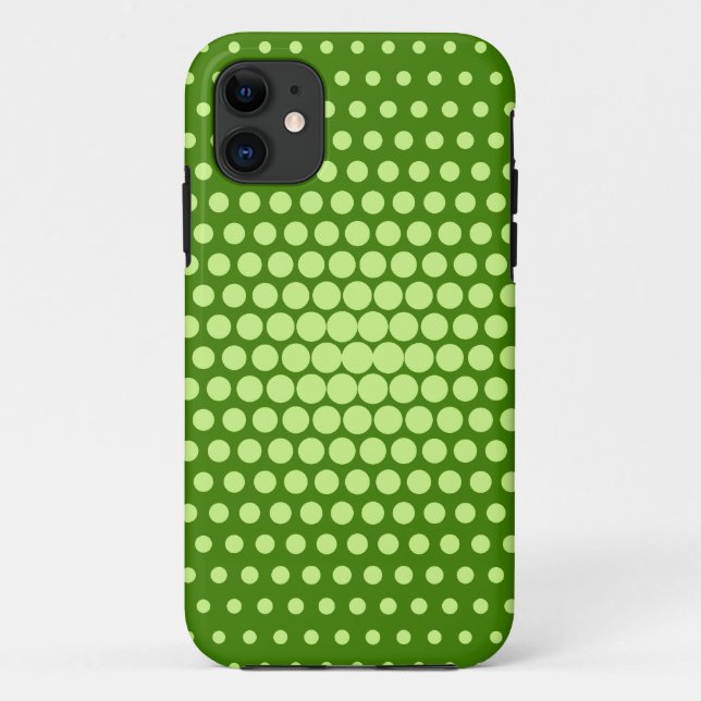 Lime Green Polka Dots Case-Mate iPhone Case (Back)