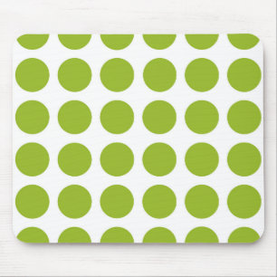 Lime Green Polka Dots Mousepad