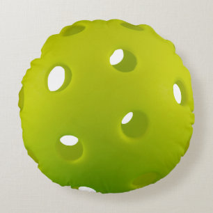 Lime green real pickleball  classic  round pillow