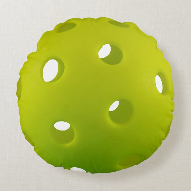 Lime green real pickleball  classic  round pillow (Front)