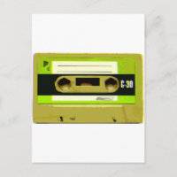 Lime Green Retro Cassette Tape