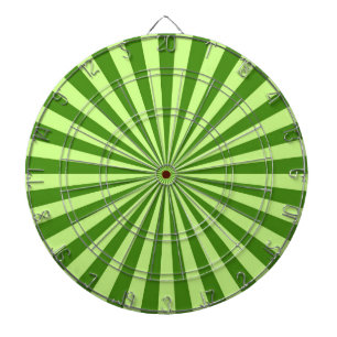 lime green retro funky sun stripes dartboard