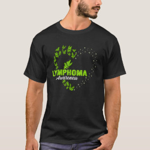 Lime Green Ribon Butterfly Heart Leukaemia Awarene T-Shirt