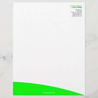 Lime Green Rolling Hill Letterhead