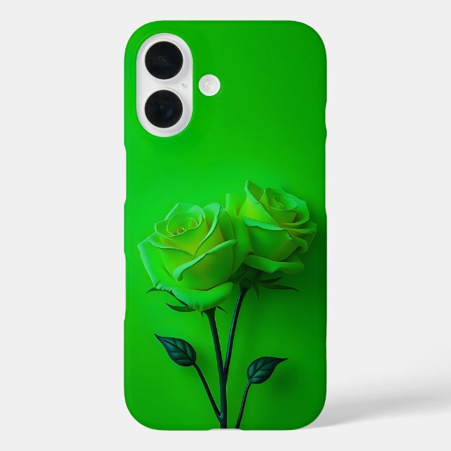 Lime Green Roses Duo iPhone Case (Back)