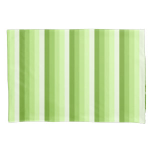 Lime green shadow stripes pillowcase