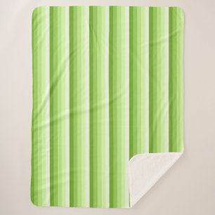 Lime green shadow stripes sherpa blanket