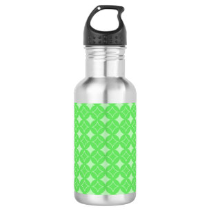 Lime green shippo pattern 532 ml water bottle