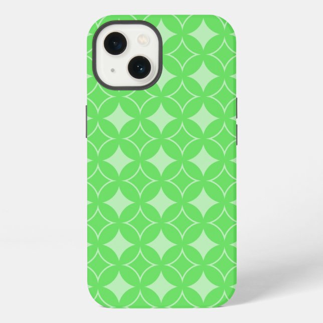 Lime green shippo pattern Case-Mate iPhone case (Back)