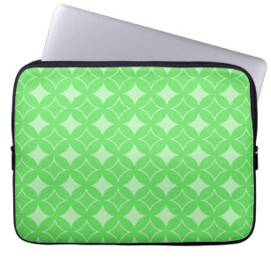 Lime green shippo pattern laptop sleeve