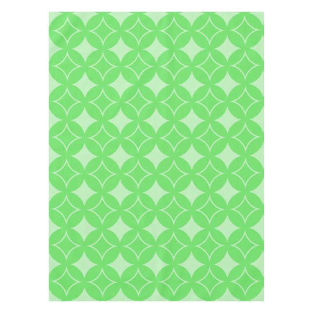 Lime green shippo pattern tablecloth (Front)