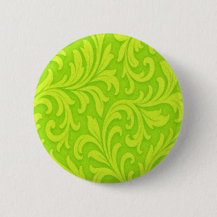 lime green sleek pattern 2 inch round button