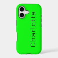 Lime Green Solid Colour | Minimalist Name