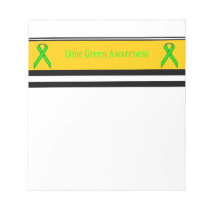 Lime Green Standard Ribbon by Kenneth Yoncich Notepad