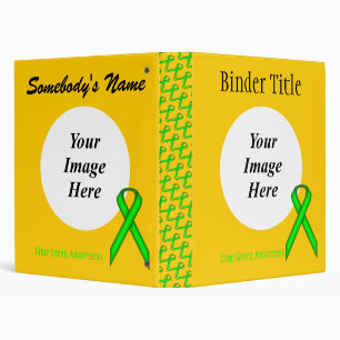 Lime Green Standard Ribbon Template by K Yoncich Binder