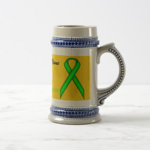 Lime Green Standard Ribbon Tmpl by Kenneth Yoncich Beer Stein