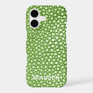 Lime Green Stingray Skin Print Name Personalized