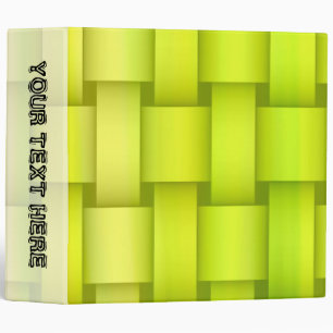 Lime green stripes retro graphic design binder