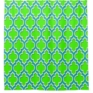 Lime Green Teal White XL Moroccan #4DS