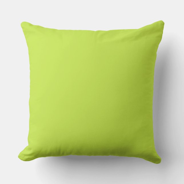 Lime Green Throw Pillow 20" x 20" (Front)