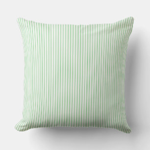 Lime Green Ticking Stripe  Cushion