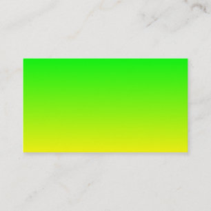 Lime Green to Yellow Gradient Business Card