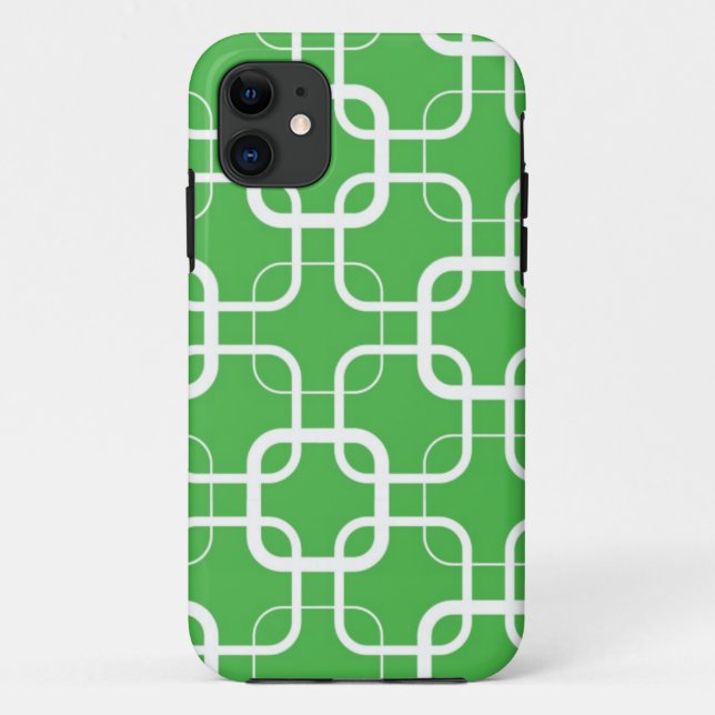 Lime Green Trellis Case-Mate iPhone Case (Back)