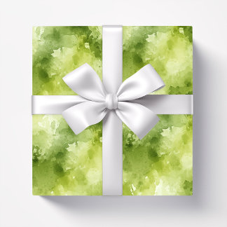 Lime Green Watercolor Abstract Wrapping Paper