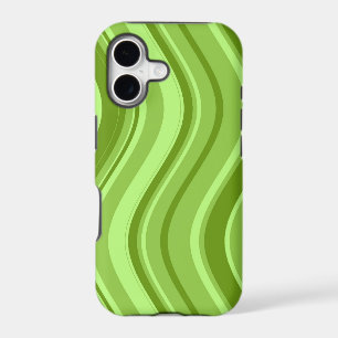 Lime Green Wavy Stripes Pattern