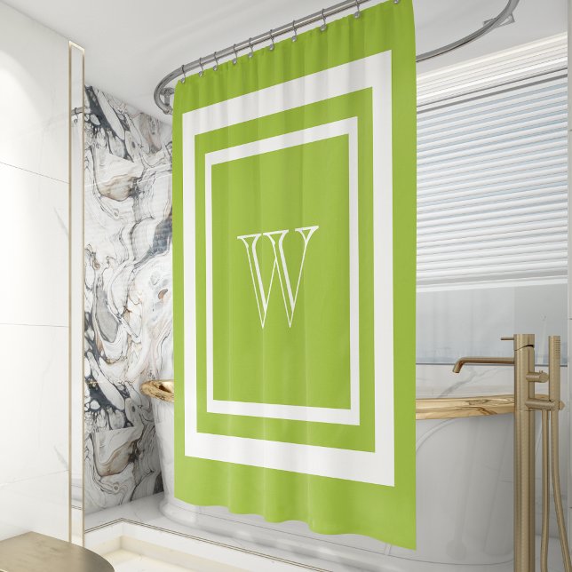 Lime Green White Framed Monogram (Creator Uploaded)