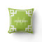 Lime Green White Greek Key Monogram